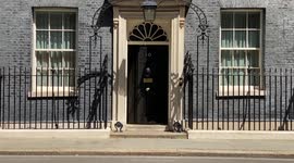 UK Prime Minister Boris Johnson leaves 10 Downing Street ahead of PMQs