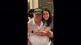 Emotional moment US woman surprises sick grandfather with visit