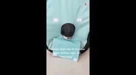 'Maine Coon kitten struggles HARD while trying to get out of her blow-drying cage '