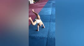 Olympian in the making? Four-year-old does 10 consecutive backflips