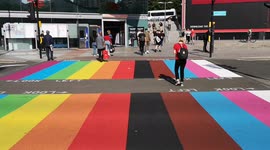Sheperds Bush Has A Special LGBT And Trans Crossing At A Bus Garage
