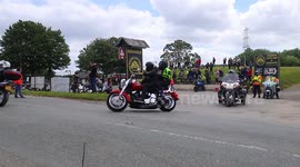 Convoy of motorcyclists set off on 50 mile charity bike ride in Yorkshire