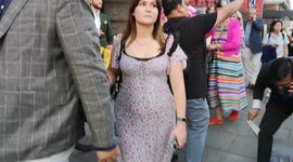 Grayson Perry Arrives At The Summer Exhibition On Bike