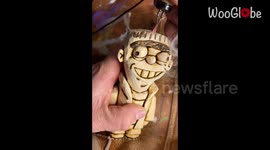 US carpenter brings his favourite cartoon character to life with stunning carving
