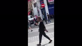 Trading standards remove counterfeit vapes from a shop in Oxford street.