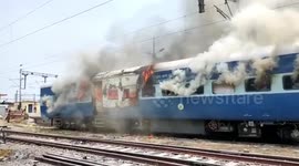 Train in northern India set on fire as protests rage over new army recruitment scheme