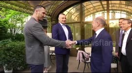 German Chancellor Olaf Scholz meets Klitschko brothers in Kyiv