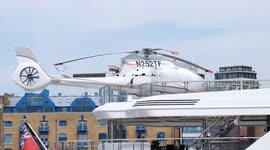 Taking a look at a superyacht owned by American Billionaire Tilman Fertitta, moored in the Thames