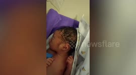 Abandoned baby found in pile of rubbish in Thailand
