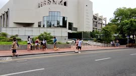 People At Street In Shanghai, China