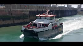 Border Force vessel Typhoon arriving with migrants from France