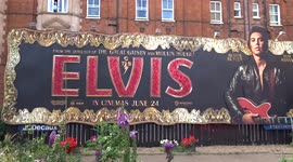 ELVIS advertised in Londons Earls Court ahead of film release in the UK cinemas on 24 June