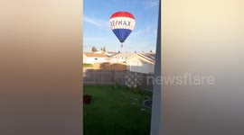 Hot air balloon crash-lands in neighbourhood in Canada