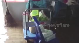 Monsoon flash floods wreak havoc on hospital and homes in Thailand