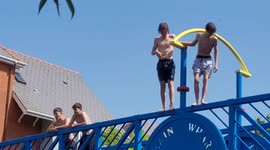 Young people seen jumping off bridge at Salford Quays on hottest day of the year