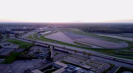 1080p Drone view of Ford test track