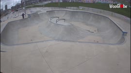 'Cyclist overestimates his abilities while riding the 'big bowl'
'