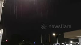 Heavy Rain Hits Train Station In Kent