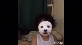 My 3-year old baby reacting to filters. She thinks that this