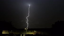 Spectacular fork lightning strikes during thunderstorm following UK heatwave