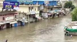 Roads flooded and Railway tracks submerged in Rajasthan after heavy rainfall