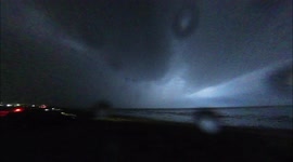 Intense thunderstorm lights up skies over southern England