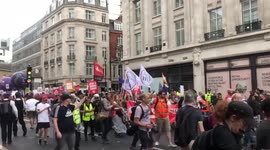 Workers march through London demanding action on cost of living crisis