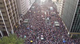 Aerial footage shows hundreds of thousands at Pride parade in Brazil's Sao Paulo