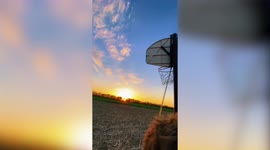 US teens fling basketball from PLANE and into moving basketball HOOP 1000 feet below
