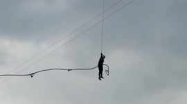 Tourists stranded in mid-air after cable car becomes stuck in northern India