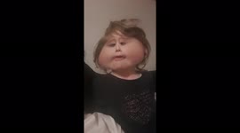 This is a video of when I put a face changing filter on my 3 year old girl. Her reaction is priceless and the ending.