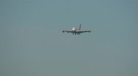 Qantas Airbus A380 Returns to London Heathrow Airport