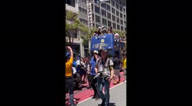 US: Warriors Parade In San Francisco To Celebrate Their Fourth NBA Title 2