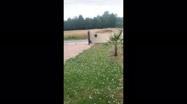 Damaging hail storm pummels central France