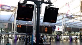 Deserted stations amid largest UK rail strike in 30 years