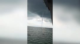 Spectacular waterspout tornado rip through ocean in southern Thailand