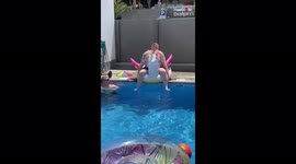 'Man loses further trust in existence of unicorns after HILARIOUS swimming pool fail 
'