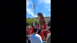 UK: ‘Little Amal’ Visits England For Refugee Week