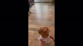'18-month-old is completely speechless after meeting her baby sister for the 1st time 
'