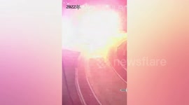 Charging electric scooter explodes into enormous fireball and sends woman scurrying in China