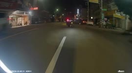 Close Call: Speeding moped rider almost wiped out by vehicle pulling out (Dashcam Video)