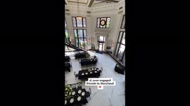 Woman turns abandoned bank in US into stunning wedding venue