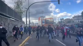 Ecuador: Anti-Government Indigenous Activists Protest Outside National Assembly