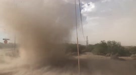 Hellacious dust devil caught on camera in Wintersburg, Arizona
