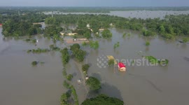 Aerial visuals reveal scale of floods that have submerged towns in India's Assam