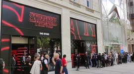 Hundreds of fans queue outside 'Stranger Things' pop-up store in Paris