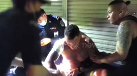 Tourist have knife fight in red-light district Pattaya, Thailand