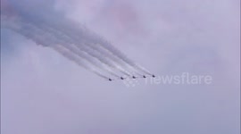 Red Arrows impress at Battle of Britain airshow in Kent, UK