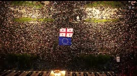 Drone footage shows huge crowd in Tbilisi, Georgia celebrating European intergration