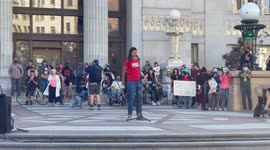 Protest in response to Roe v Wade being overturned in Oakland, CA, US